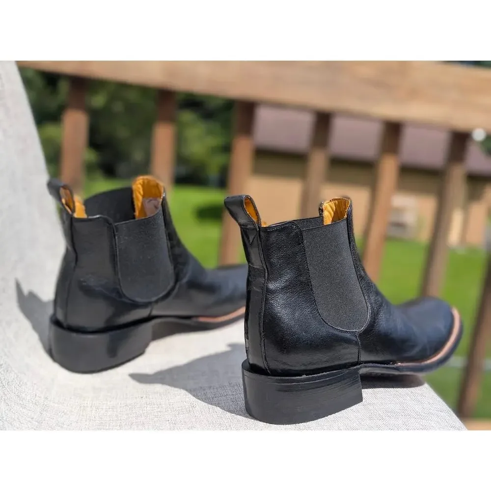 New Rod Patrick Jodphur Bootie Womens 9 B Black Calf Skin Handmade Never Worn